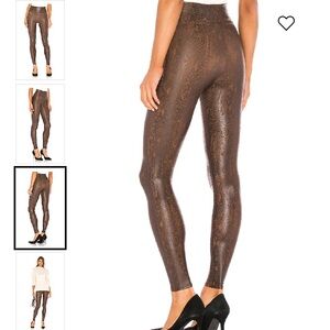 SPANX shape Brown Faux Snakeskin Leggings
Size MP 28 inch length